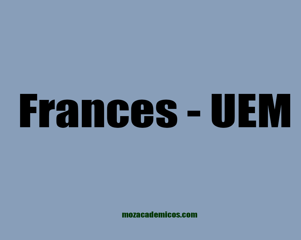 Exames de Admissão Frances UEM pdf