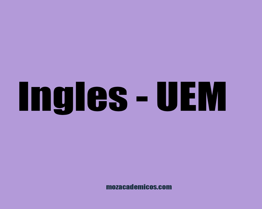 Exames de Admissão Ingles UEM pdf