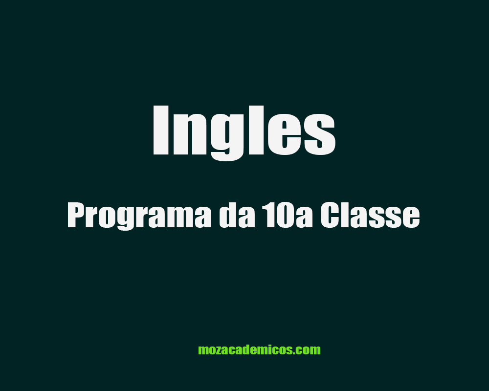 Programa de Ensino-Ingles 10a Classe