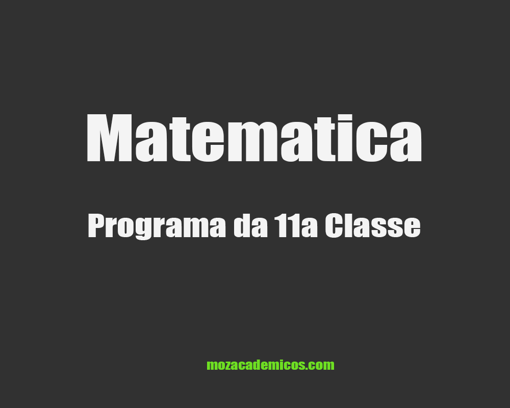 Programa De Matematica 11a Classe Biblioteca Academica 9410