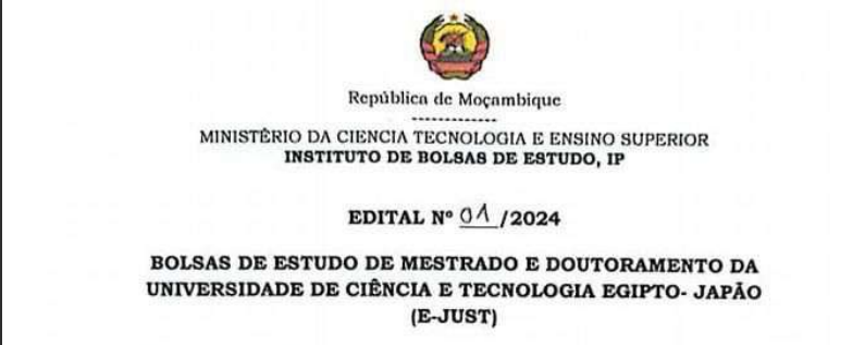 Bolsas de Mestrado e Dr.nto E-JUST
