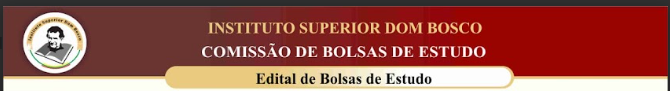 Edital Bolsas Estudo Inst. Dom Bosco